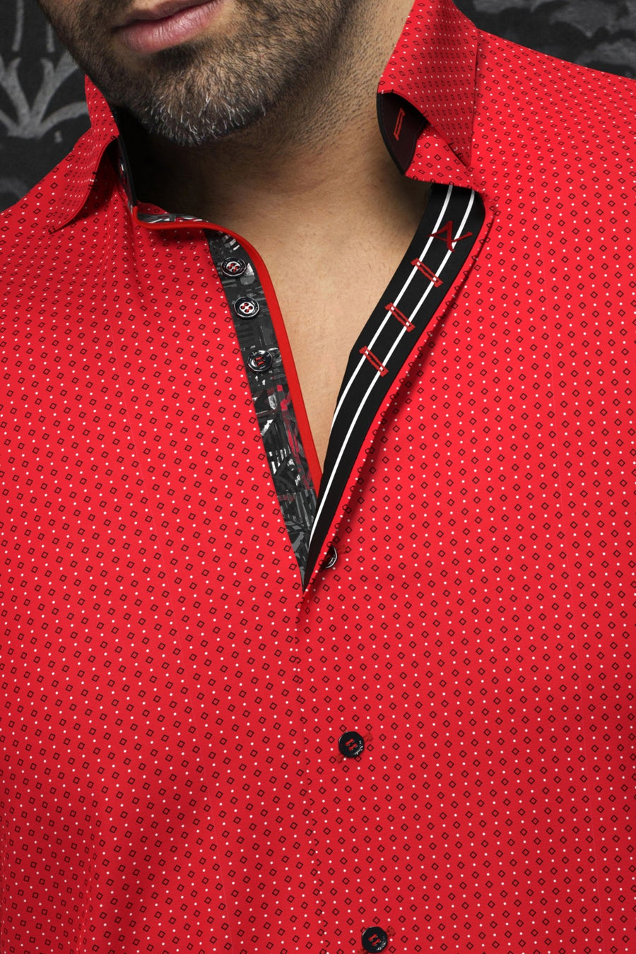 Au Noir Stretch Shirt | Ballerini Red