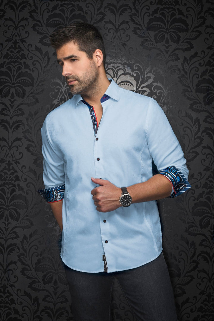 Au Noir Stretch Shirts | Dominion Light Blue