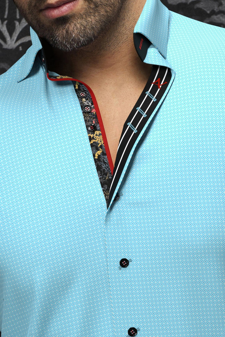 Au Noir  Extensible Short Sleeve Shirt | Marsden Turquoise