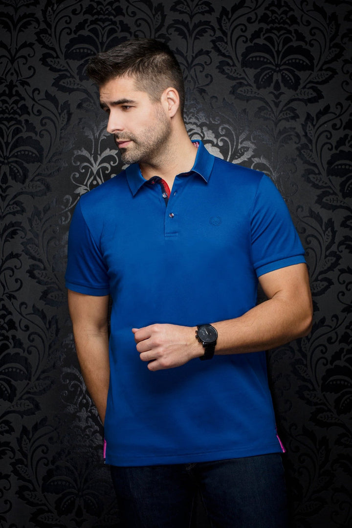 Au Noir Stretch Short-Sleeve Polos | Eagle Dark Royal