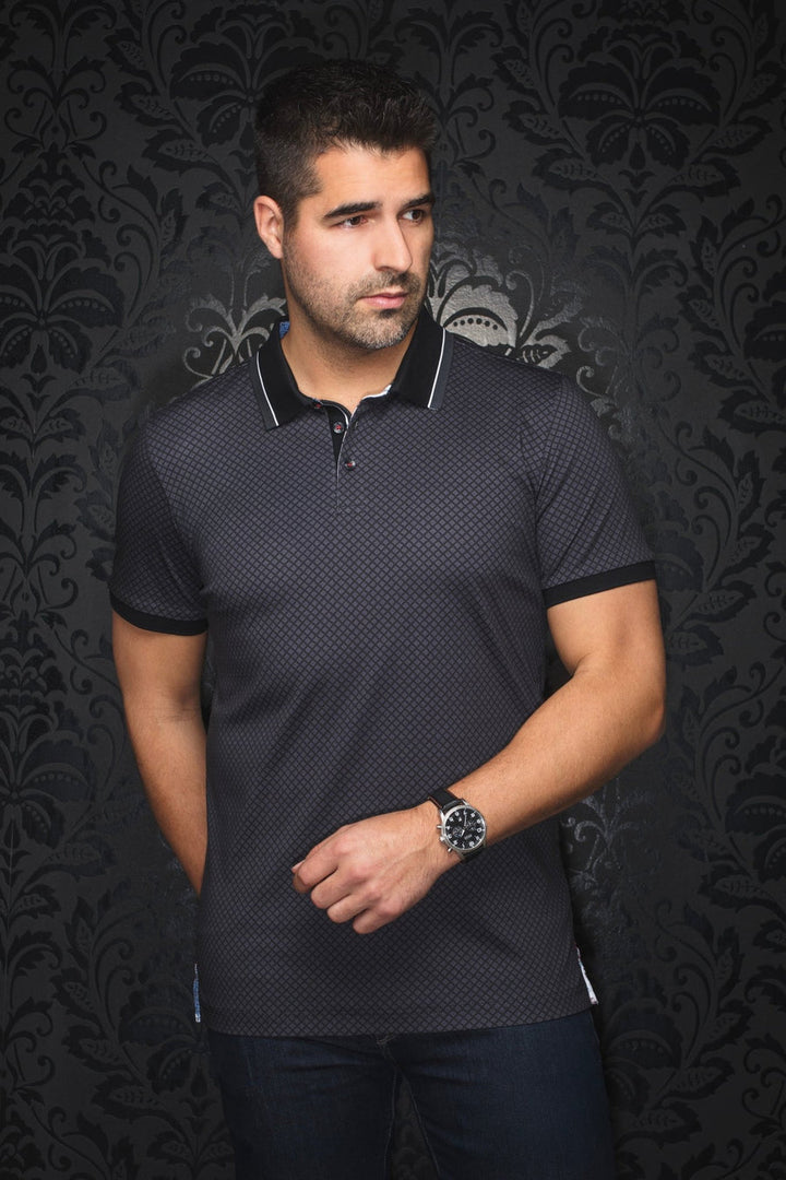 Au Noir Stretch Short-Sleeve Polo | Fairmont Black