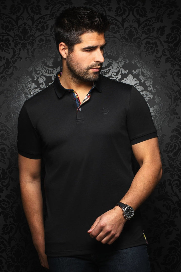 Au Noir Stretch Short-Sleeve Polo | Eagle Black