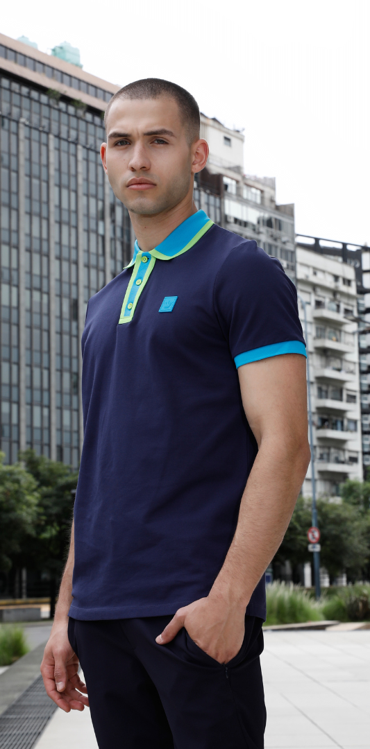 Bertigo Short-Sleeve Polos | DIJON NAVY POLO