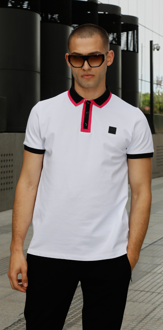 Bertigo Short-Sleeve Polos | DIJON WHITE POLO