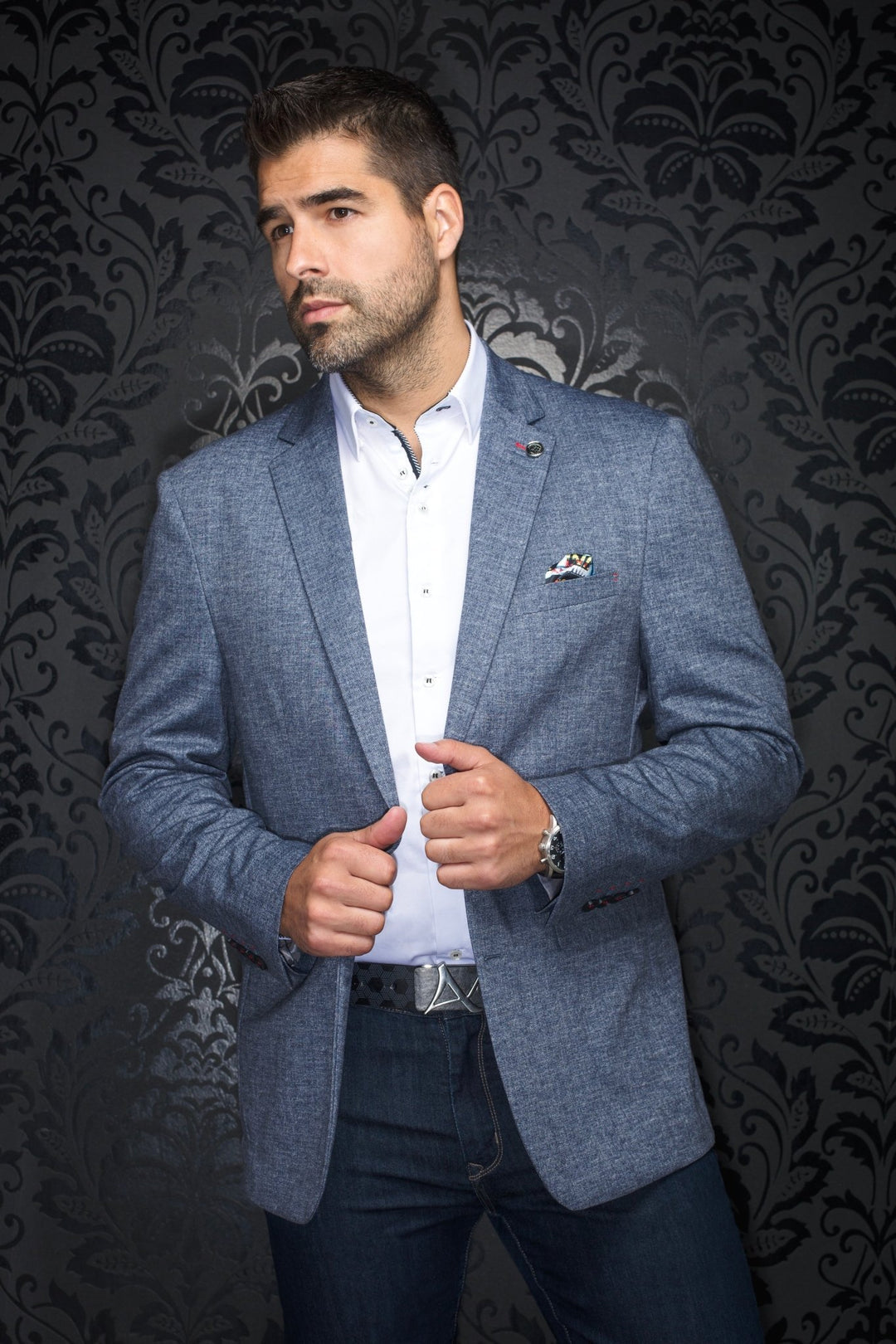 Au Noir Blazer | Reynolds Med Grey