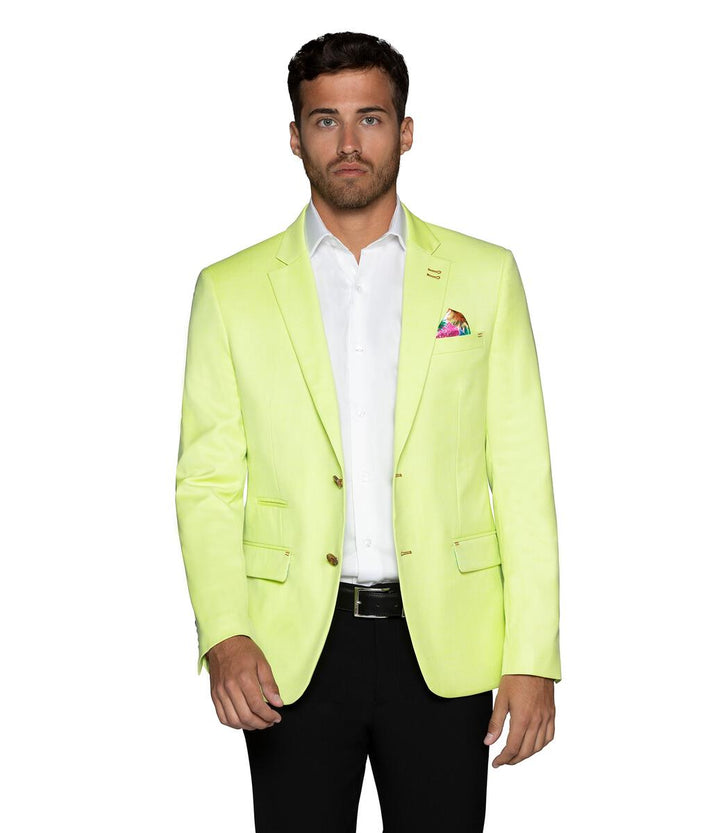 Bertigo Blazer | TURIN-33 LIME TWILL BLAZER