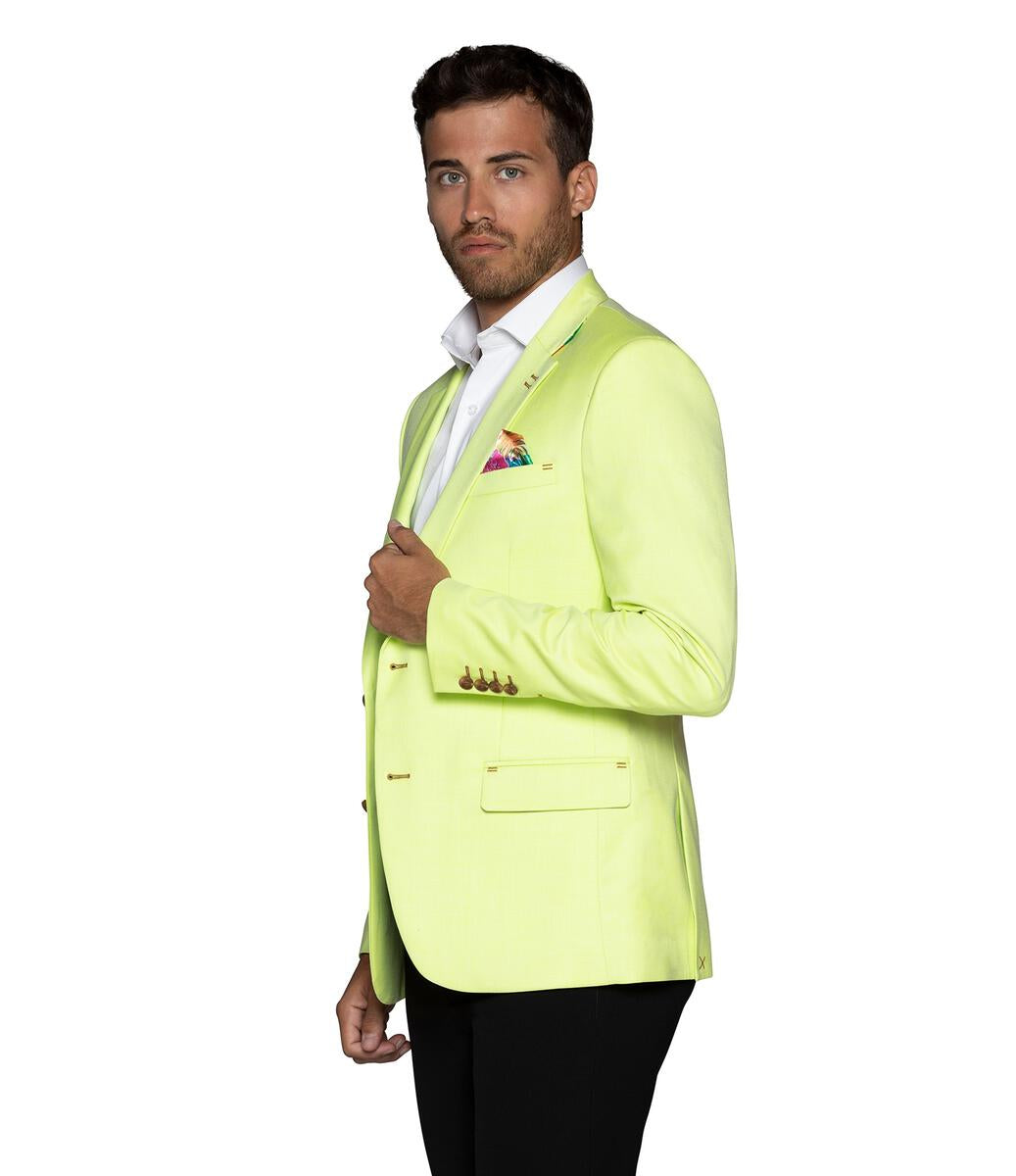 Bertigo Blazer | TURIN-33 LIME TWILL BLAZER