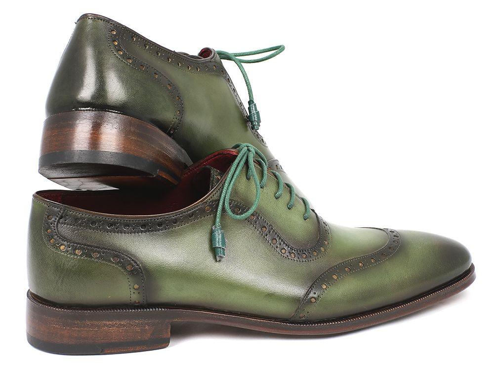 Paul Parkman Men's Green Calfskin Oxfords (ID#K78-GRN)