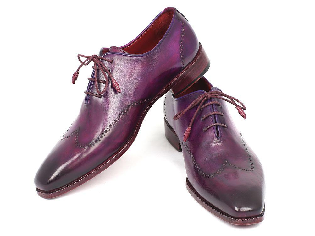 Paul Parkman Men's Purple Wingtip Oxfords (ID#84HT12)