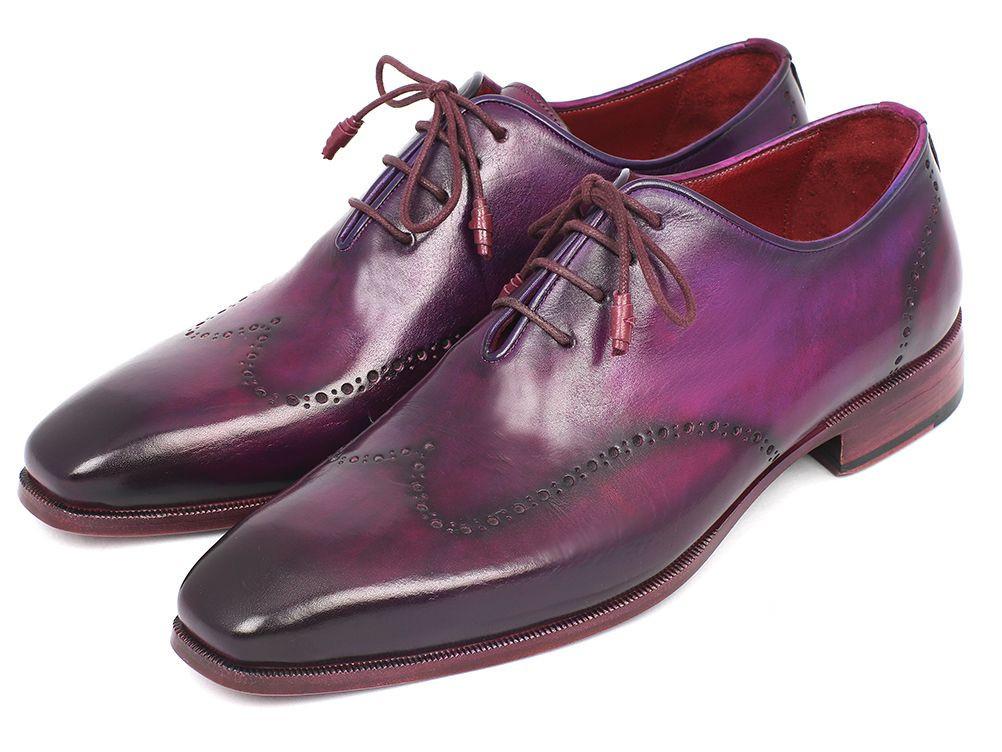 Paul Parkman Men's Purple Wingtip Oxfords (ID#84HT12)