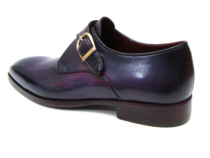 Paul Parkman Single Monkstrap Shoes Purple Leather (ID#DW754T)