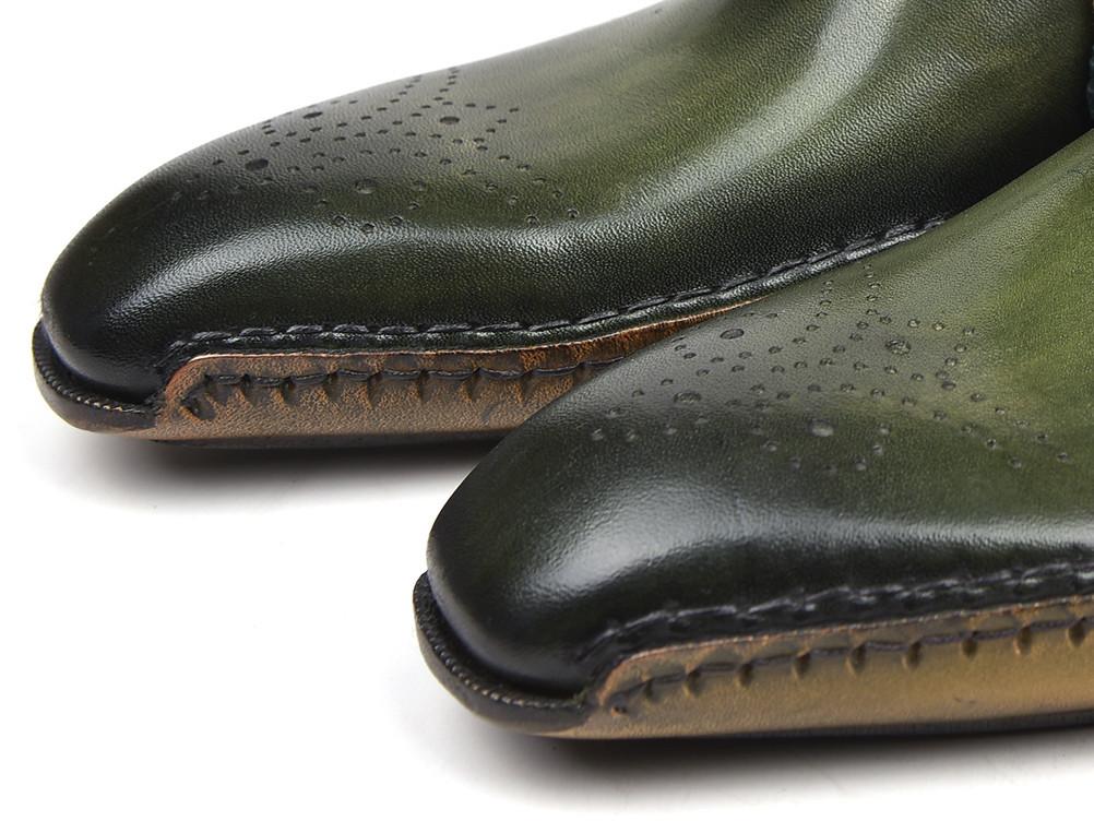 Paul Parkman Opanka Construction Oxfords Green (ID#86A5-GRN)