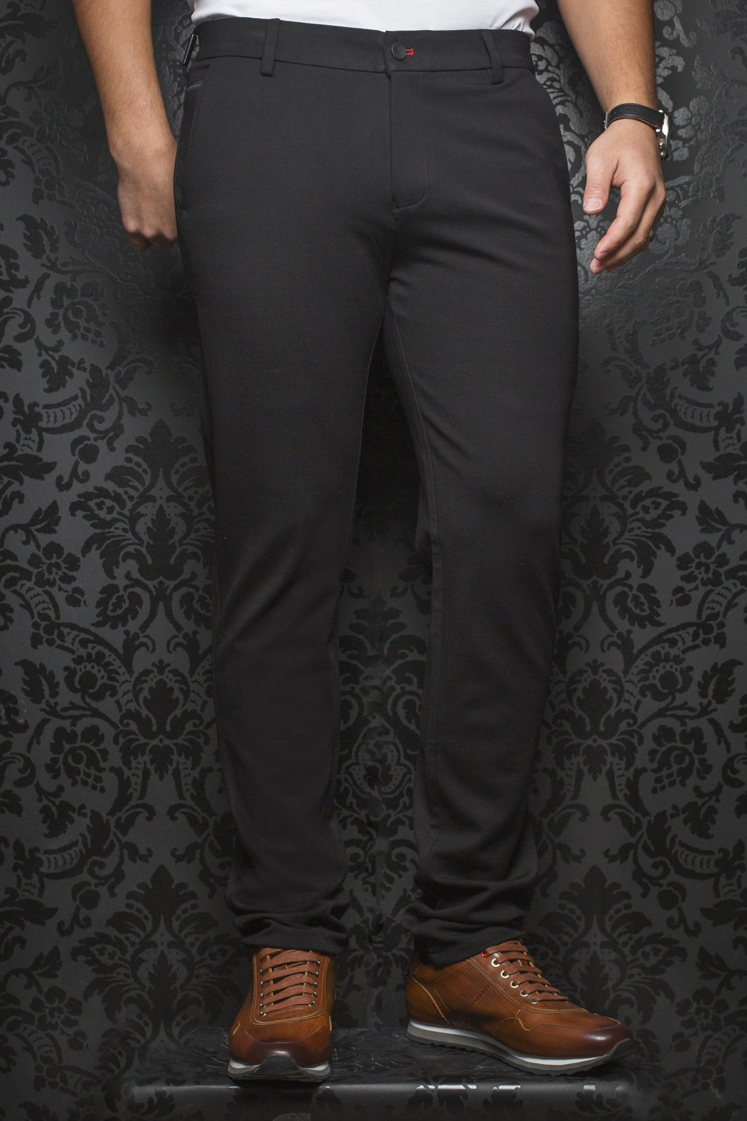 Men Fashion - Au Noir Dressy Stretch Pant - Beretta Black