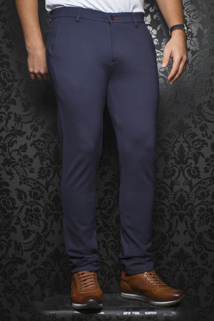 Men Fashion - Au Noir Dressy Stretch Pant - Beretta Navy