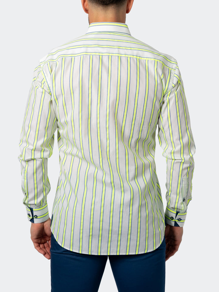 Maceoo Shirt | Fibonacci Fluodouble Stripe White