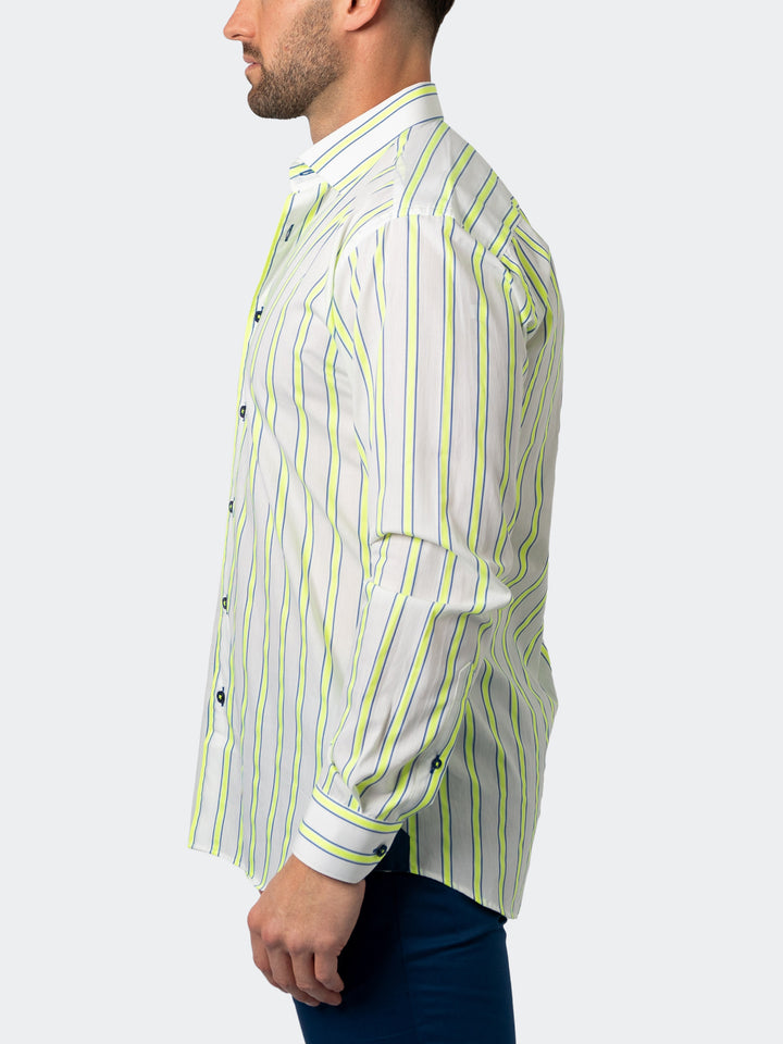 Maceoo Shirt | Fibonacci Fluodouble Stripe White