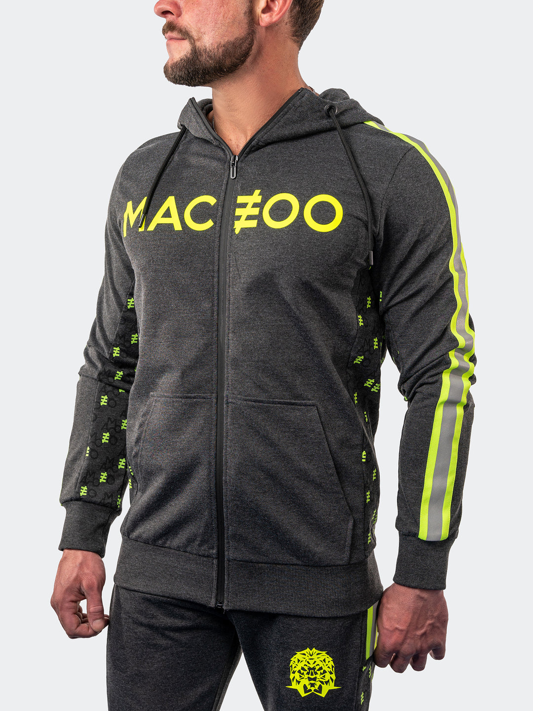 Maceoo Athleisure | Hoodie Monogram Grey