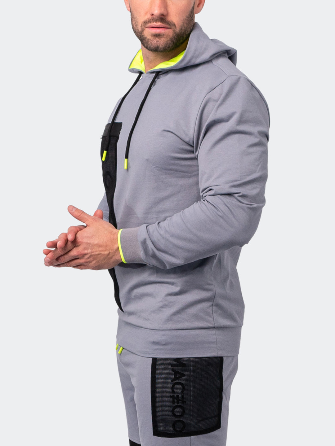 Maceoo Athleisure | Hoodie Net Grey