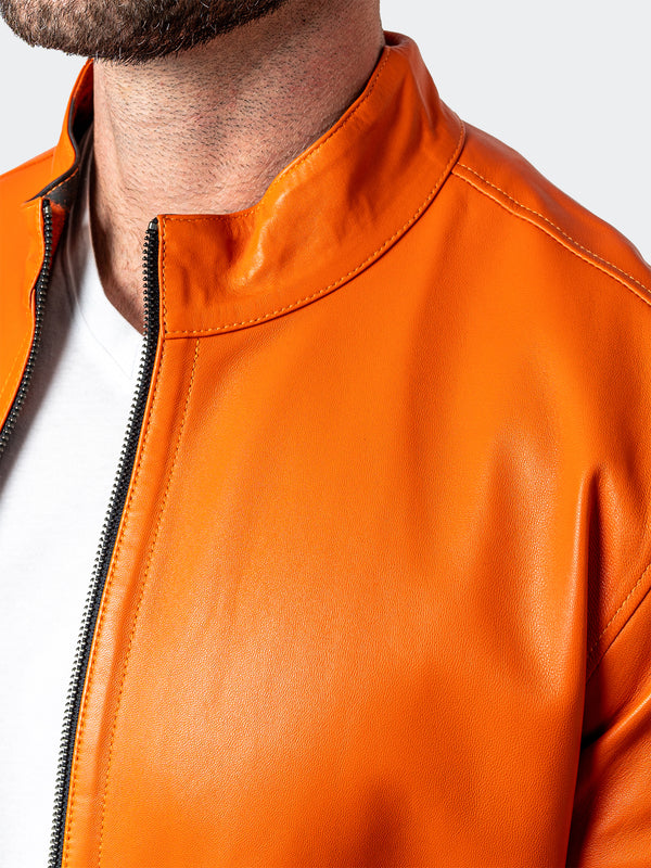 Maceoo Jacket | LEATHER LAB ORANGE