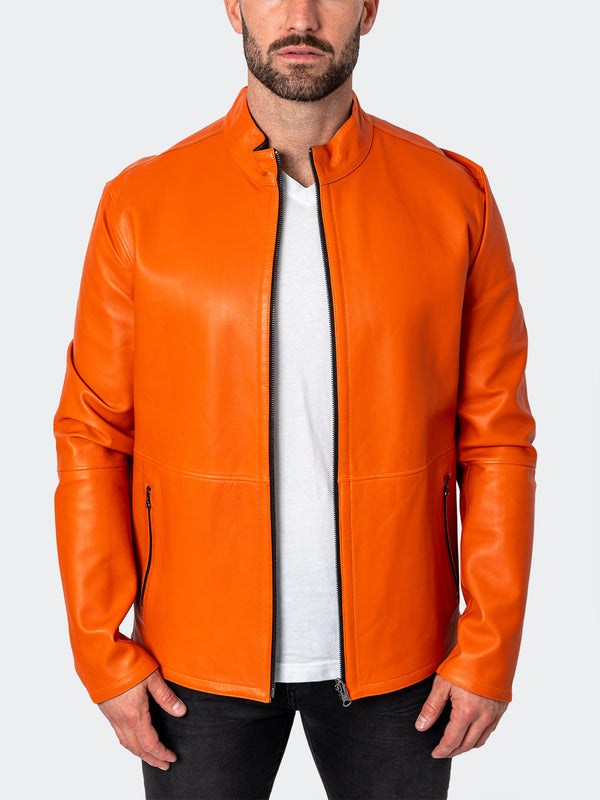 Maceoo Jacket | LEATHER LAB ORANGE