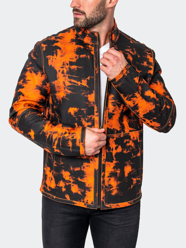 Maceoo Jacket | LEATHER LAB ORANGE