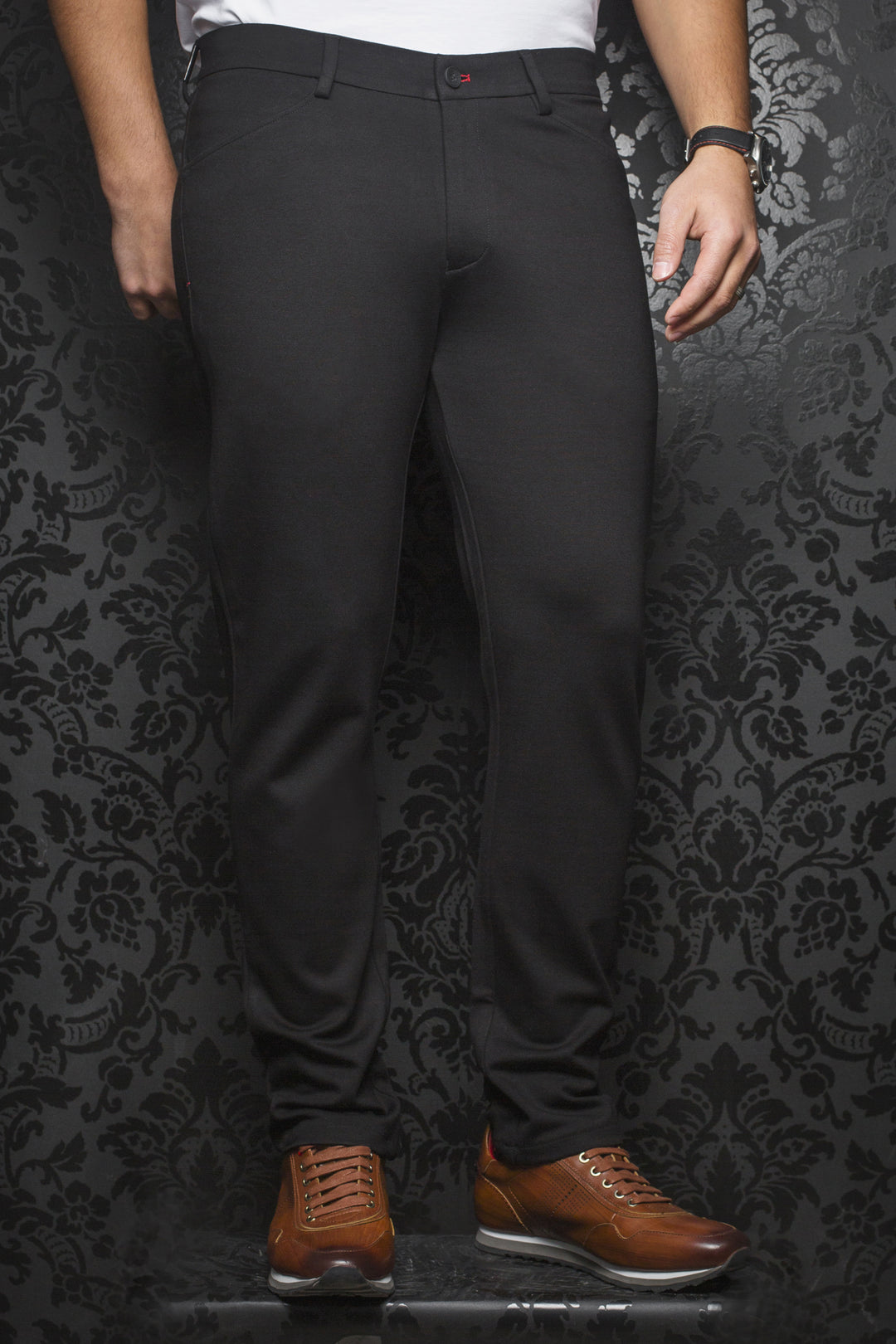 Men Fashion - Au Noir Dressy Stretch Pant - Magnum Black