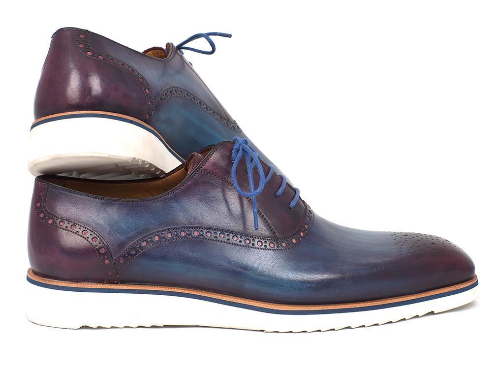 Paul Parkman Smart Casual Oxford Shoes For Men Blue & Purple (ID#184SNK-BLU)