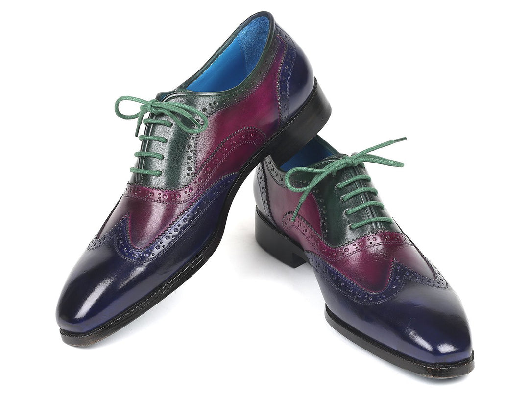 Paul Parkman Men's Multi Color Wingtip Oxfords (ID#PP2284)