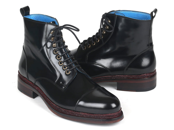 Paul Parkman Polished Leather Boots Black (ID#5075-BLK)