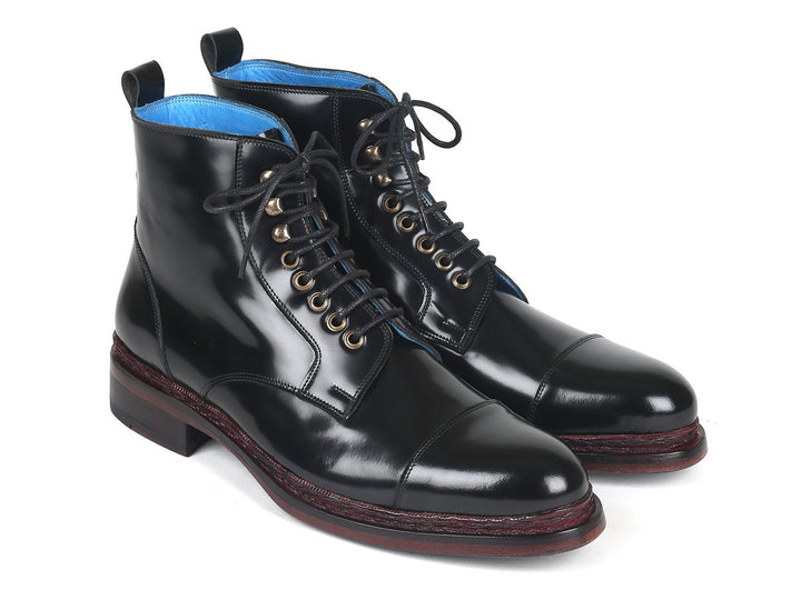 Paul Parkman Polished Leather Boots Black (ID#5075-BLK)