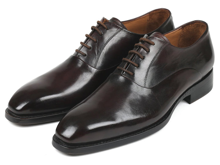 Paul Parkman Men's Plain Toe Oxfords Brown (ID#5661-BRW)