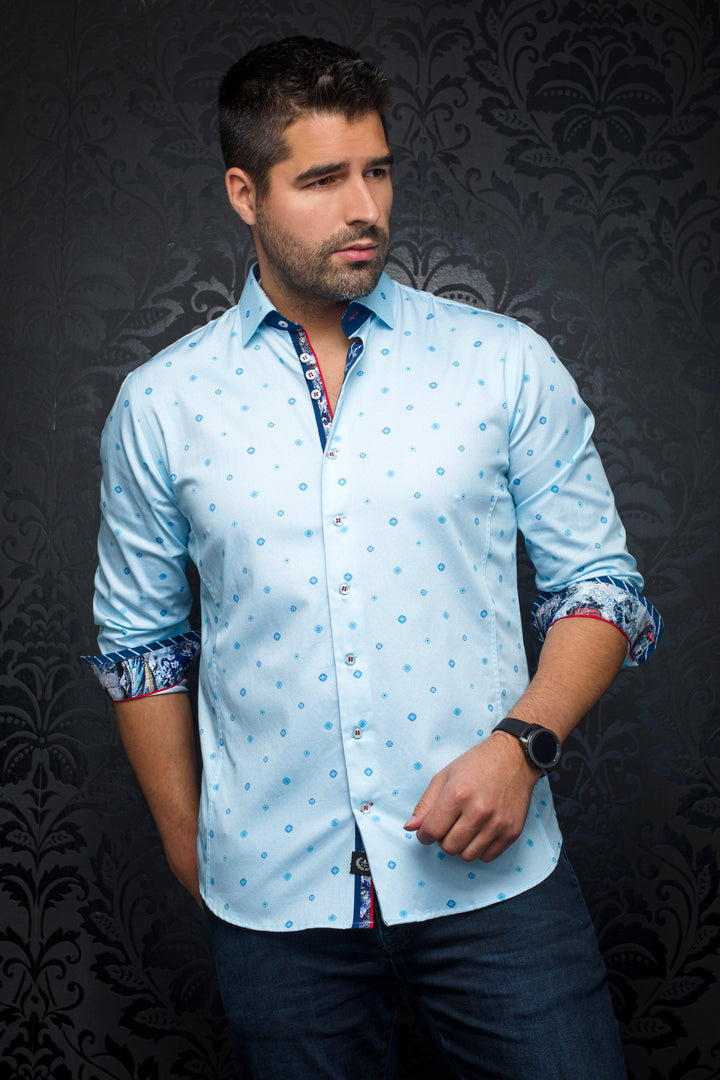 Au Noir Stretch Shirt | Odessa Dark Turquoise