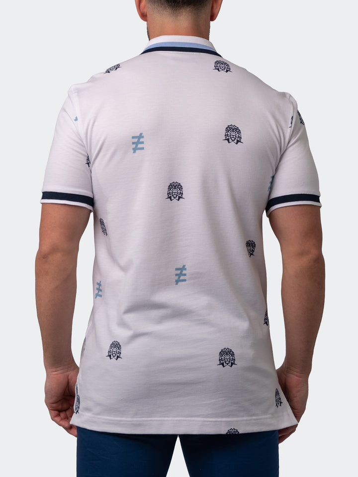 Maceoo Short Sleeves Polo | Polo Mozart Icon Tip White