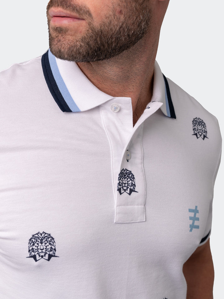 Maceoo Short Sleeves Polo | Polo Mozart Icon Tip White