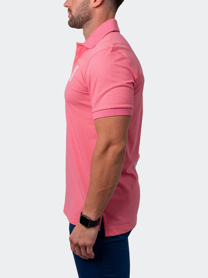 Maceoo Short Sleeves Polo | Polo Mozart Split Pink White