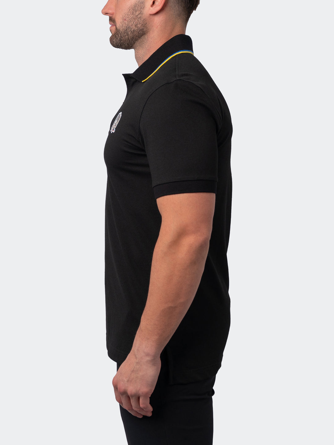 Maceoo Short Sleeves Polo | Polo Mozart Two Tip Black