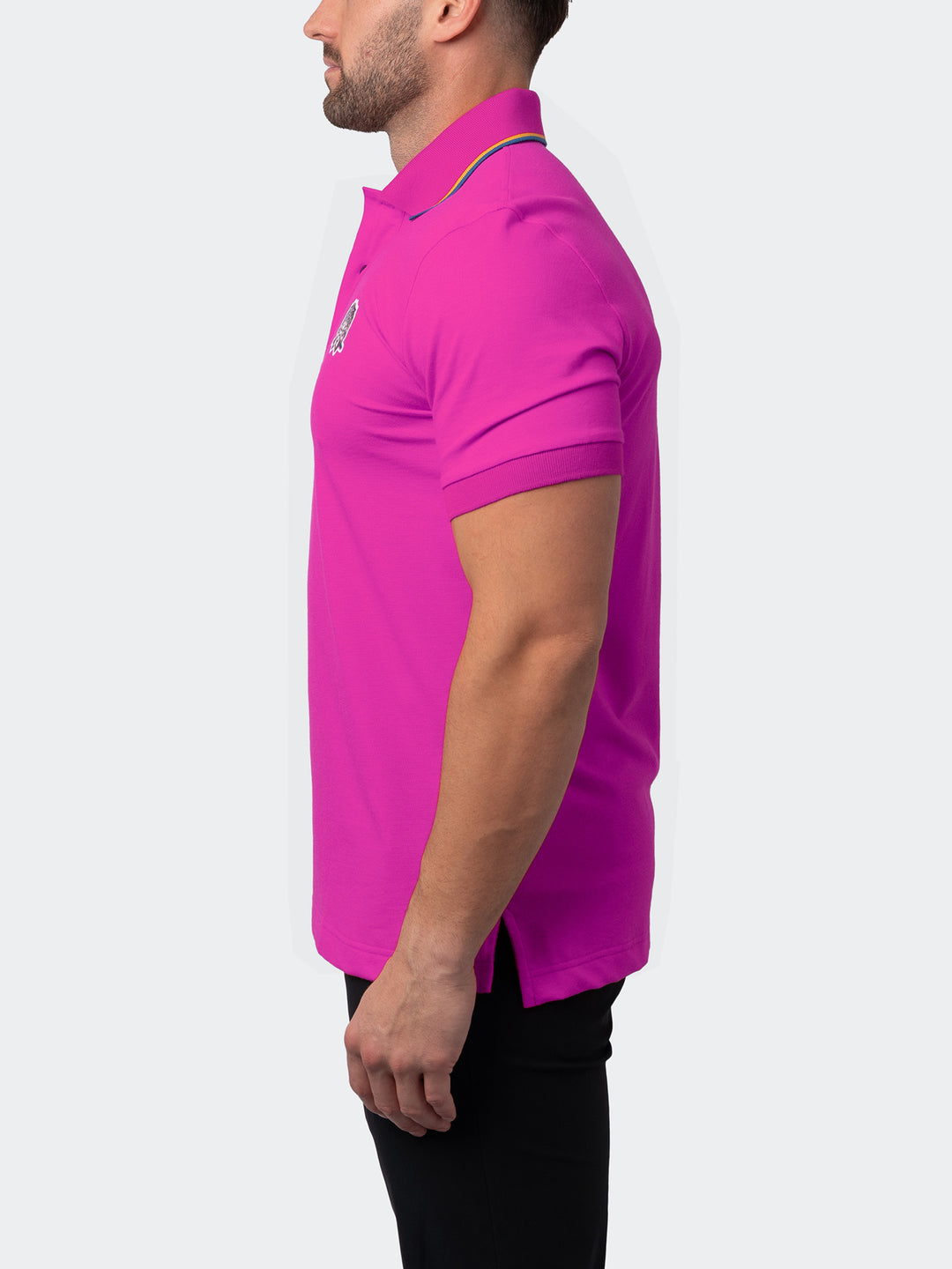 Maceoo Short Sleeves Polo | Polo Mozart Two Tip Pink