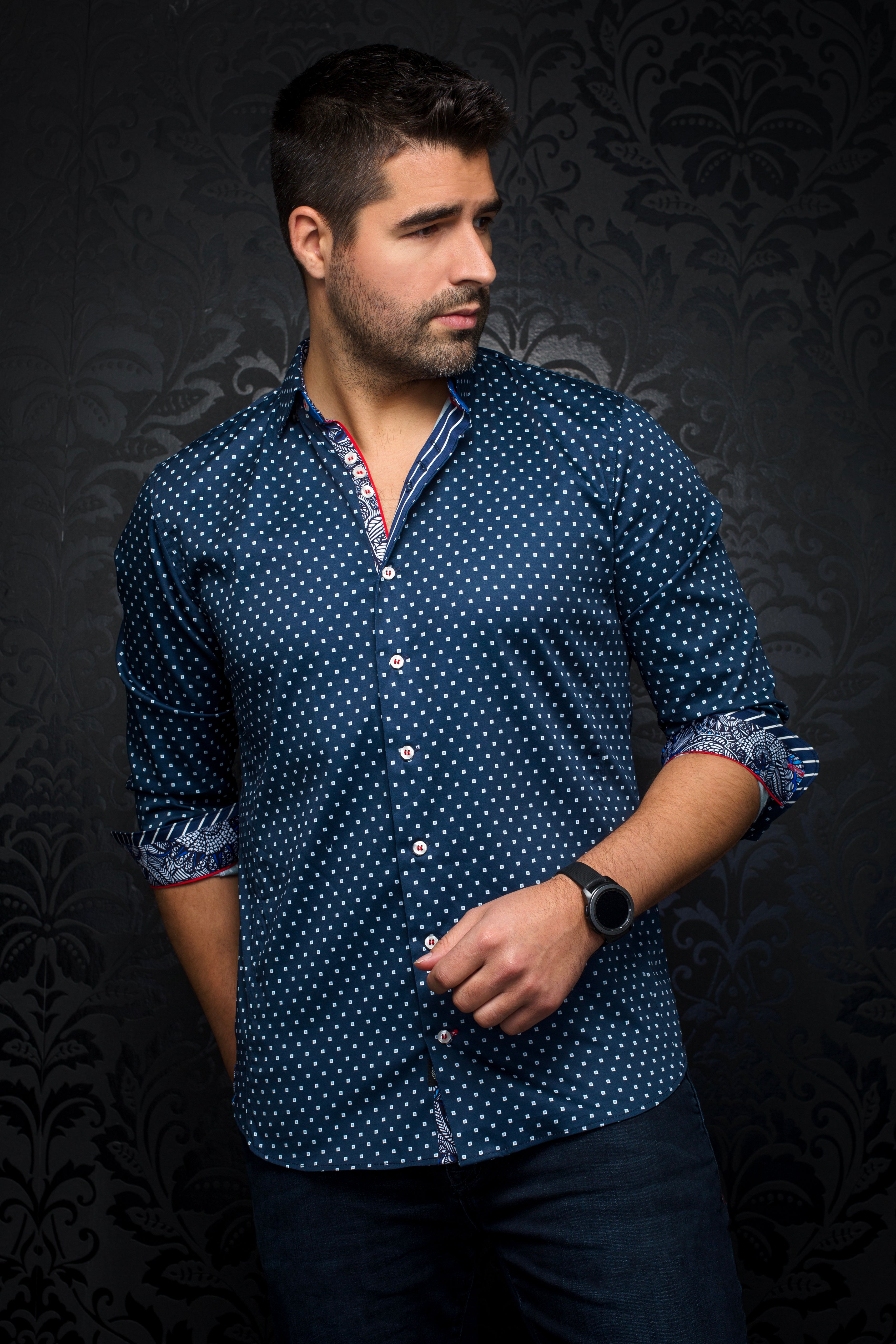 Au Noir STRETCH purchases DRESS SHIRT