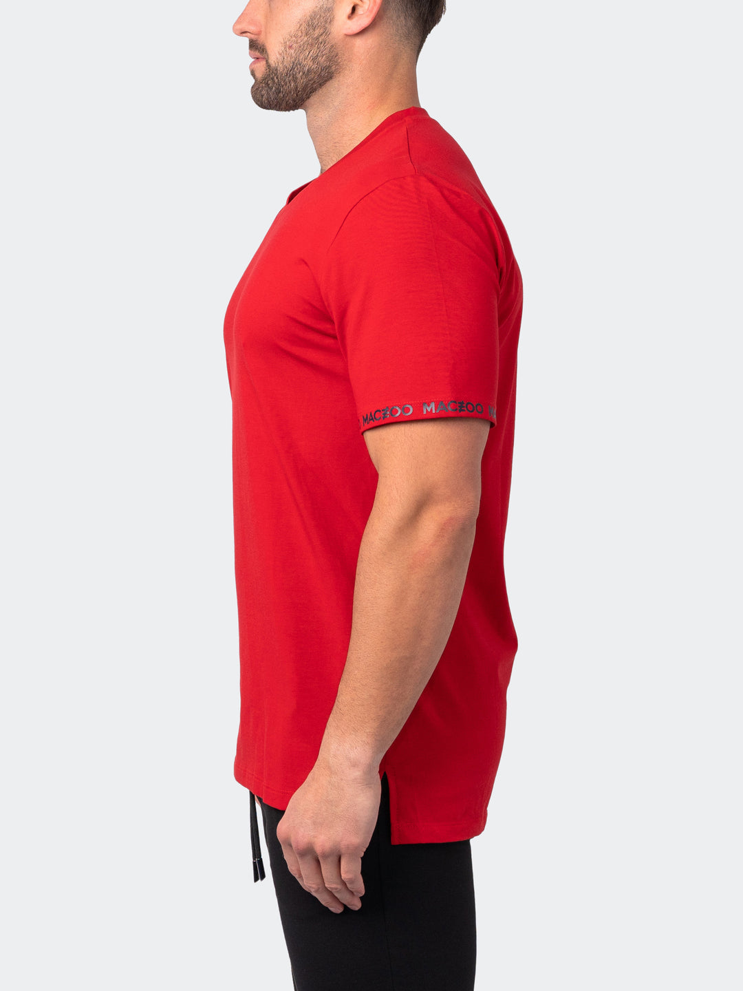 Maceoo Stretch Short-Sleeve Tshirts | V-Neck VivaldiSleeve Red