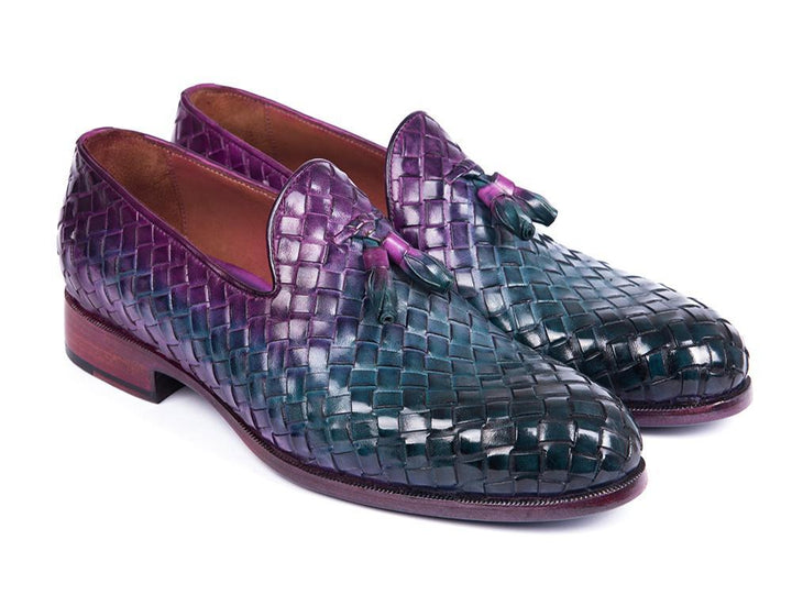 Paul Parkman Woven Leather Tassel Loafers Multicolor (ID#WVN88-MIX)