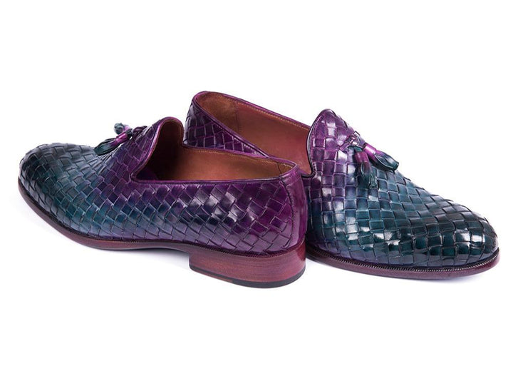 Paul Parkman Woven Leather Tassel Loafers Multicolor (ID#WVN88-MIX)