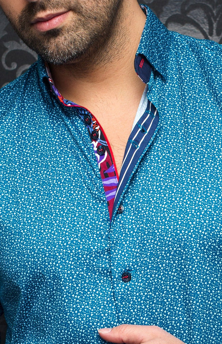 Au Noir Stretch Shirt | Mozi Teal