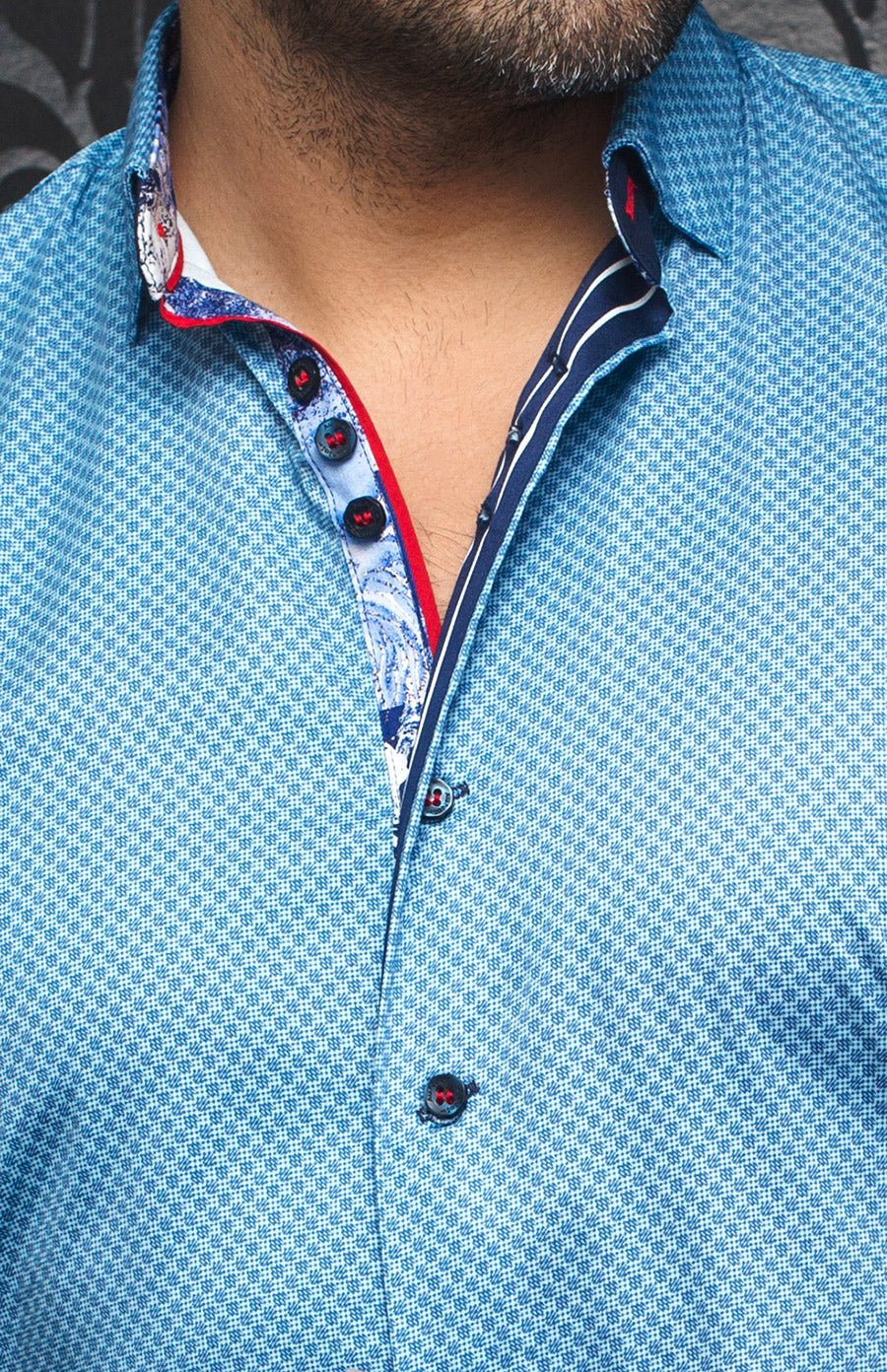 Au Noir Stretch Shirt | Muzio Light Blue